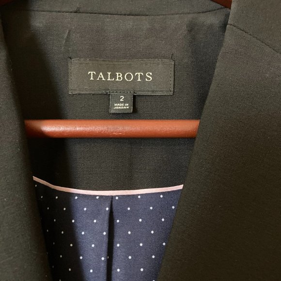 Talbots Wool Blazer Black Seasonless Two-Button Blazer Jacket Size 2 Size XS - Picture 2 of 9